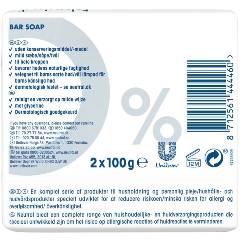 6x Neutral Zeeptablet 2 x 100 gr