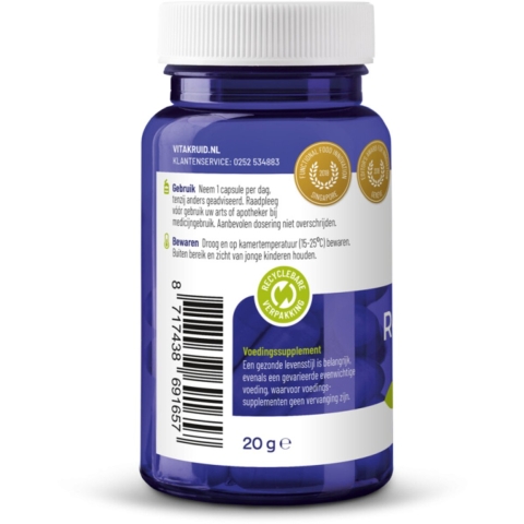 Gratis Verzending: 2x Vitakruid Resveratrol 200 mg 60 vegacapsules