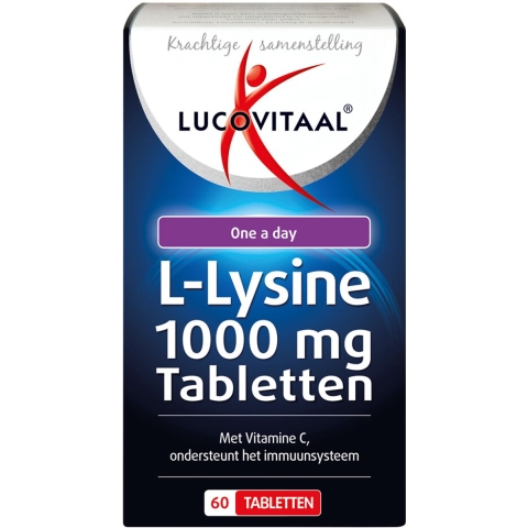 Gratis Verzending: 3x Lucovitaal L-Lysine 1000 mg 60 tabletten