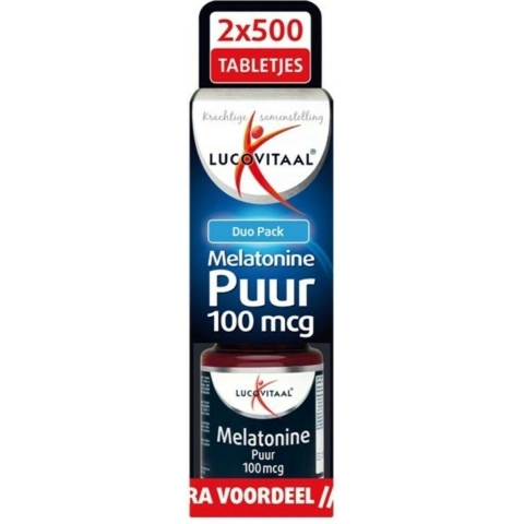 Gratis Verzending: 3x Lucovitaal Melatonine 100mcg DUO Pack 2x500 tabletten