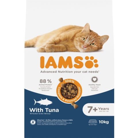 IAMS Cat Senior 7+ Kattenvoer Tuna 10 kg