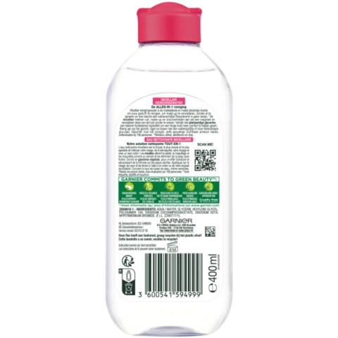 3x Garnier SkinActive Micellair Reinigingswater voor Droge Huid 400 ml