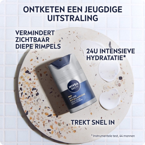 3x NIVEA Men Anti-Age Hyaluron Gezichtcrème SPF 15 50 ml