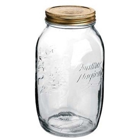 Bormioli Rocco Weckpot/inmaakpot - 3x stuks - 1,5 Liter - glas - met draaideksel - 21 x 10 cm -