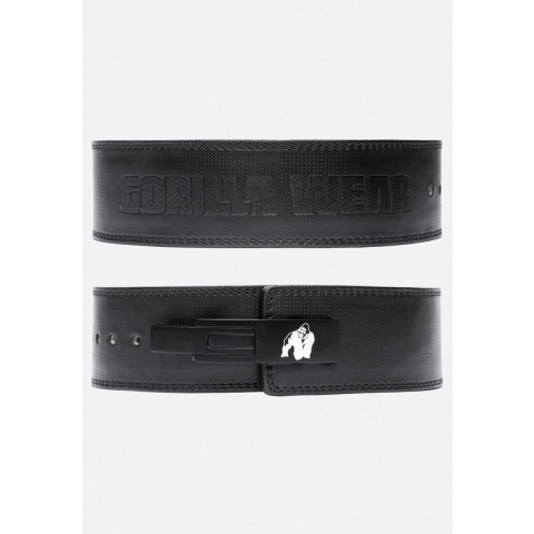 Gorilla Wear Halterriem - 4 Inch Carbon Leren Lever Belt - Zwart - XL