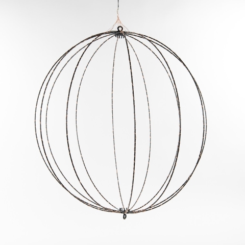 Metal 60 cm 3D Ball Black With 288 Led Classic Warm kerstverlichting Anna's Collection - Annas collection