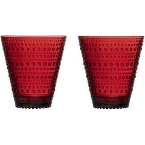 IITTALA - Kastehelmi - Glas 0,30l set/2 cranberry