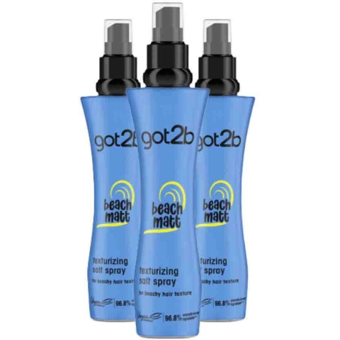 3x Got2b Got2be Beach Matt Texturizing Salt Haarspray 200 ml