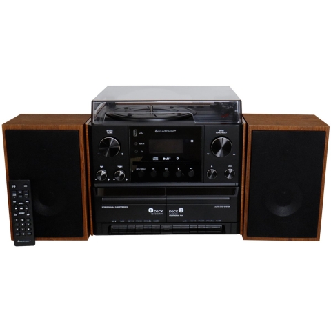 Soundmaster MCD5600BR - Muziekcenter - DAB+ Bluetooth Platenspeler - Bruin