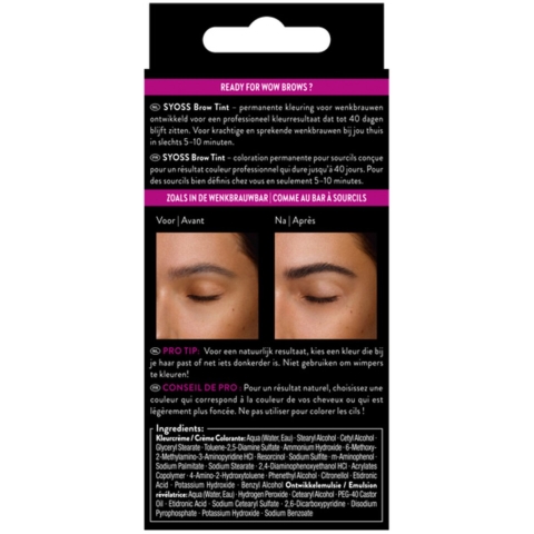 3x Syoss Browtint Black