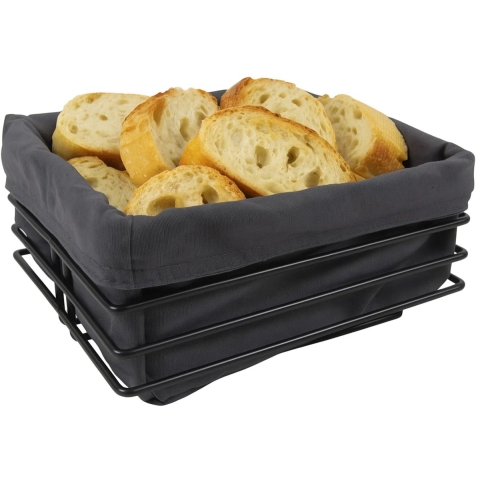Cookinglife Broodmandje Zwart Metaal 23 x 22 x 12 cm