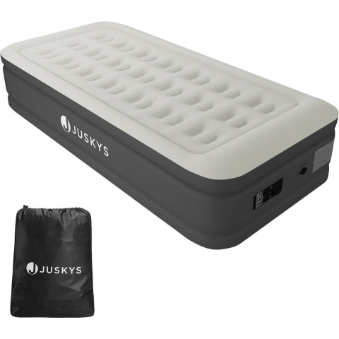 Juskys Sapri M - Zelfopblaasbaar Luchtbed - Incl. Elektrische Pomp - Grijs - 191 x 91 x 44 cm