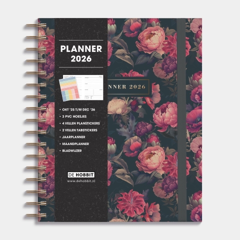 Luxe Weekplanner 2026 A5+ Klassieke Rozen