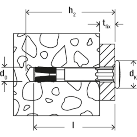Fischer 44115 FNA II 6 x 30/5 Nagelanker 40 mm 6 mm 100 stuk(s)