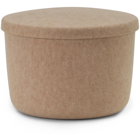 Normann Copenhagen - Hide Storage Poef Small Zand