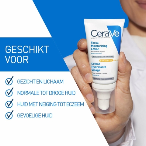 3x CeraVe Hydraterende Gezichtscrème SPF 30 52 ml