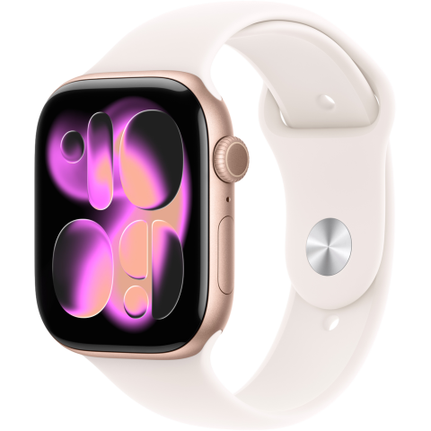 Apple Watch Series 11 gps + Cellular - 46mm Aluminium Case Light Blush Sport Band S/m Smartwatch Rose Gold