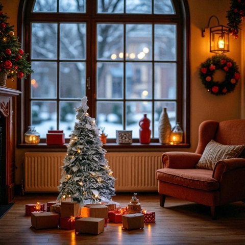 Snowtree Spiral 45x20 cm 25LED warm white K2033 BattBox3D kunstkerstboom FDL - Fdl