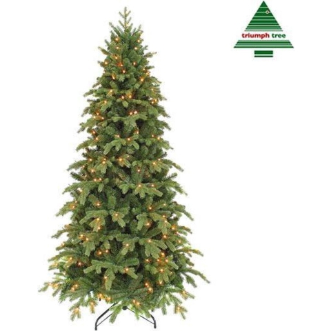 Kunstkerstboom Sherwood slim groen H260 x dia. 132 cm met 360 LED warm wit Triumph Tree - Triumph tree