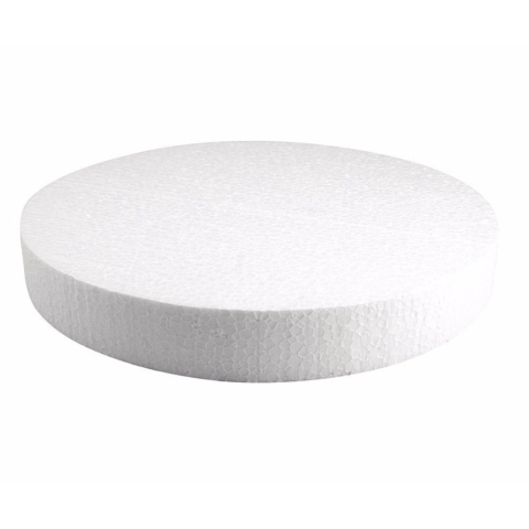 Piepschuim vormen schijf - 3x - Dia 30 cm breed en 4 cm dik - hobby figuren artikelen -