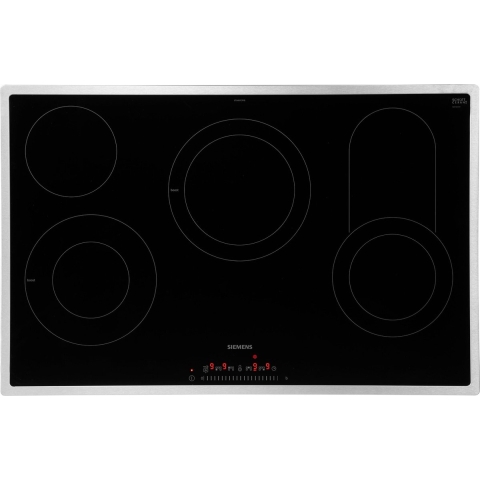 Siemens ET845FCP1D - keramische kookplaat - 5 zones - zwart roestvrijstaal