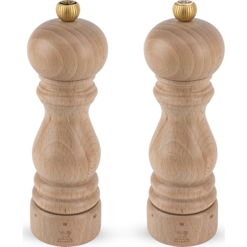 Peugeot Paris - Peper- en Zoutmolen - Zirlion maalwerk - naturel (2 stuks)
