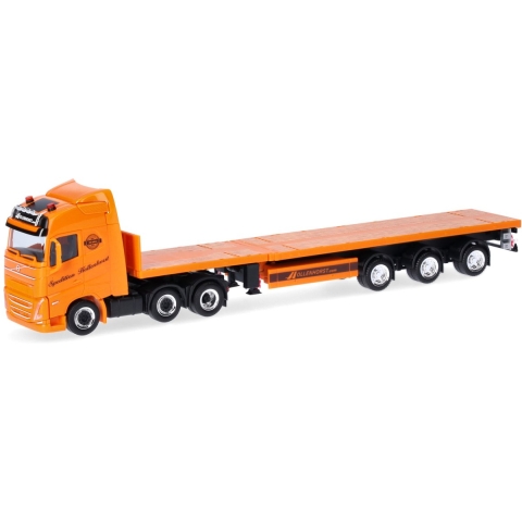 Herpa 318006 H0 Vrachtwagen Volvo FH GL 2020 Teletrailer-zadeltrein „Spedition Hollenshorst” (Nordrhein-Westfalen/Nottuln)