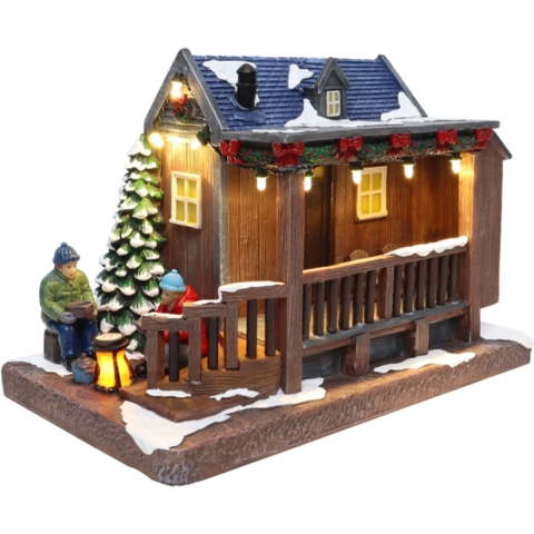 Residential Caravan with LED Polyresin 22cm Santaville - Santaville