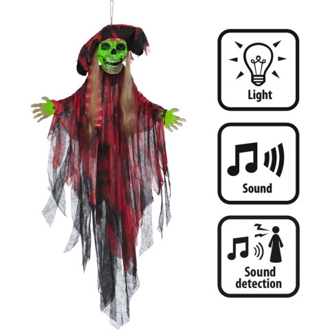 Boland Decoratie Piraten geest - 160 cm - hangend - Halloween/horror versiering -