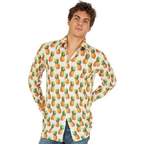 Foute Hawaii blouse ananas verkleed shirt voor heren L (50) -
