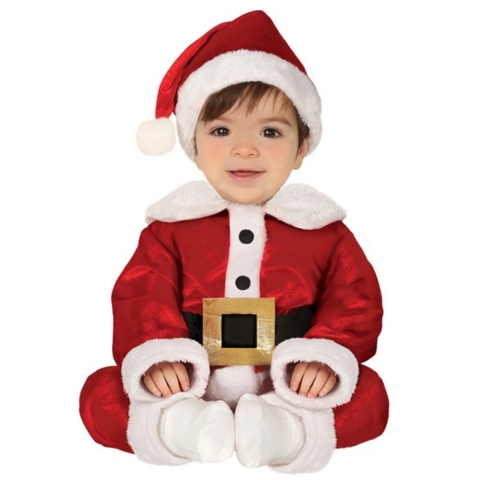 Fiestas Guirca Kerstman kostuum voor baby's - 3-delig - polyester - baby verkleedkostuums 12-24 maanden -