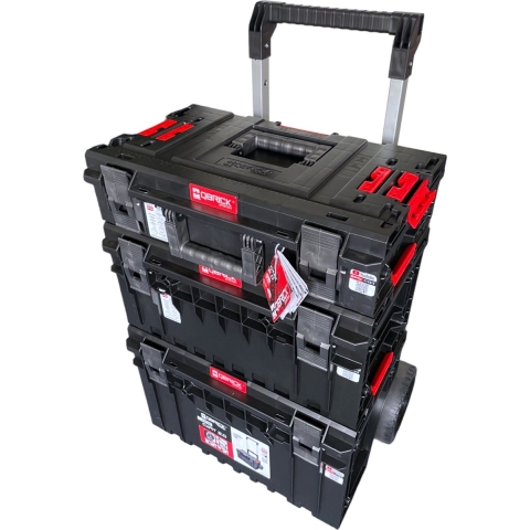 Qbrick System ONE 2.0 Vario Set nr. 1 - Gereedschapswagen Set - 3 koffers met IP66 bescherming - Rood/Zwart