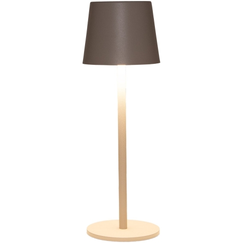 Portable tafellamp Ambiance - beige/zand - 27 cm - aanraaksensor - plaadbaar USB - binnen/buiten -