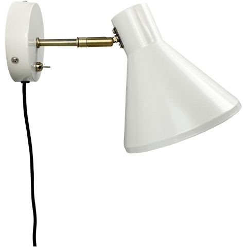 Dyberg Larsen - Sleep Wandlamp Shiny White/Antique Brass DybergLarsen