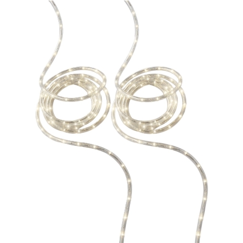 Lichtslang - 2x - 216 led lichtjes - warm wit - 9 m - 8 lichtfuncties - slangverlichting -