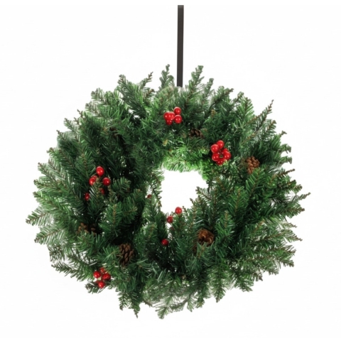 Kerstkrans met hanger - kerstkrans voor deur - 60 cm - met decoratie - kerst - kerstversiering -
