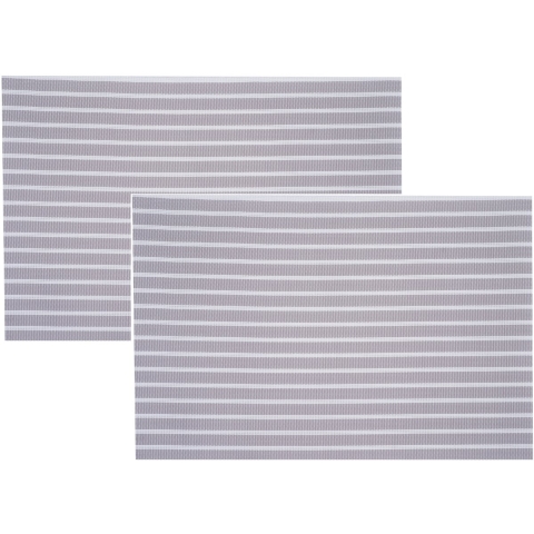 Cosy & Trendy Placemats rechthoekig - 8x - geweven beige/wit - 30 x 45 cm - Tafel dekken -