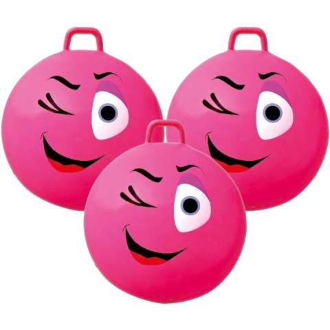 Skippybal Smile Emoticon - 3x - D65 cm - voor kinderen - buiten speelgoed -
