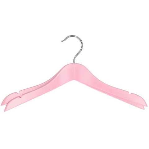 Storage Solutions kledinghangers voor kinderen - 24x stuks - hout - Klerenhangers - roze -