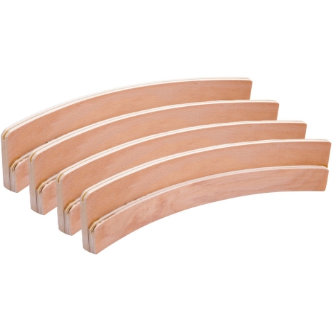 Longfield Games dubbele speelkaarthouder - 4x - 35 cm - hout - kaarten standaard - houder voor speel -