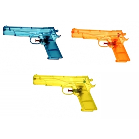 Waterpistool - 30x - oranje - kunststof - 20 cm - transparant - speelgoed -