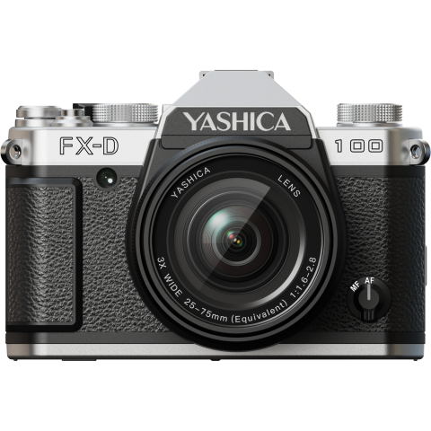 Yashica Fx-d 100 Digital Film Simulation Camera Compactcamera Zwart