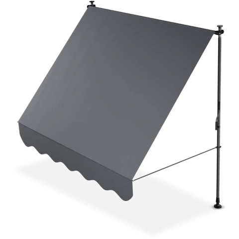 Klemmende luifel Kapstadt - 200x120 cm - Grijs