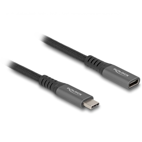 Delock USB-C-kabel USB-C stekker, USB-C stekker 1.00 m Zwart 80022