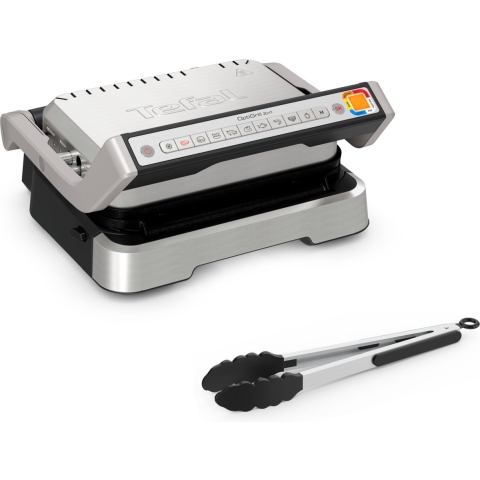 Tefal OptiGrill 2in1 GC773D GC773D intelligente grill met grilltang rvs