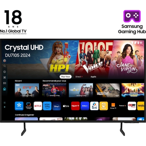 Samsung DU7105 TU43DU7105K 109,2 cm (43") 4K Ultra HD Smart TV Wifi Zwart
