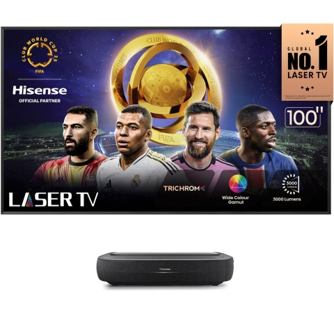 Hisense 100L9HD projection TV Projector met ultrakorte projectieafstand 3000 ANSI lumens DLP UHD 4K (3840x2160) Zwart