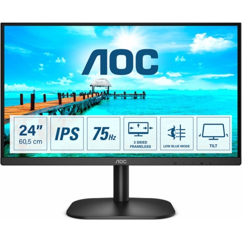 Monitor AOC 24B2XDA 23,8"LED IPS LCD Flicker free 75 Hz 120 Hz 50-60  Hz