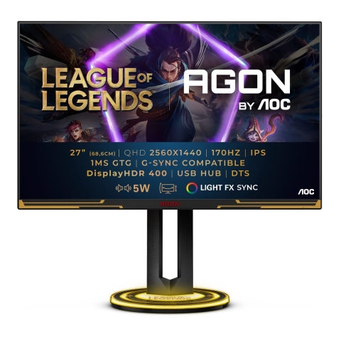 AOC AGON AG275QXL LED display 68,6 cm (27") 2560 x 1440 Pixels Quad HD Zwart, Goud