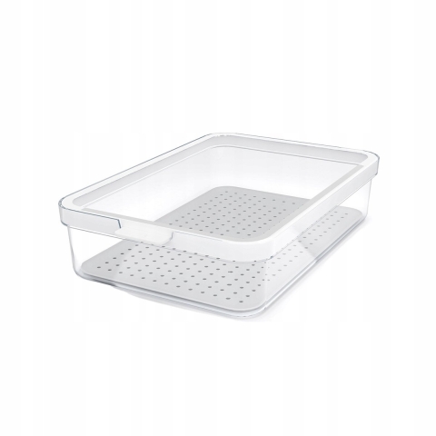 Rotho CAUMA Koelkastorganizer 27x18.4x6.2 cm 2.6L Wit/Transparant